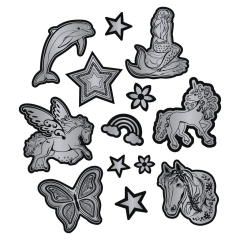Step by Step Reflective Sticker Set Silver