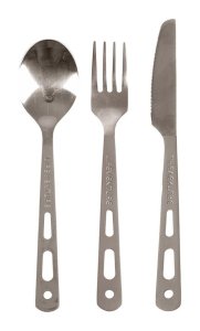 Lifeventure Knife Fork Spoon Set Titanium