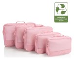 Heys Ecotex Packing Cube 5 Pc Set Pink Sand