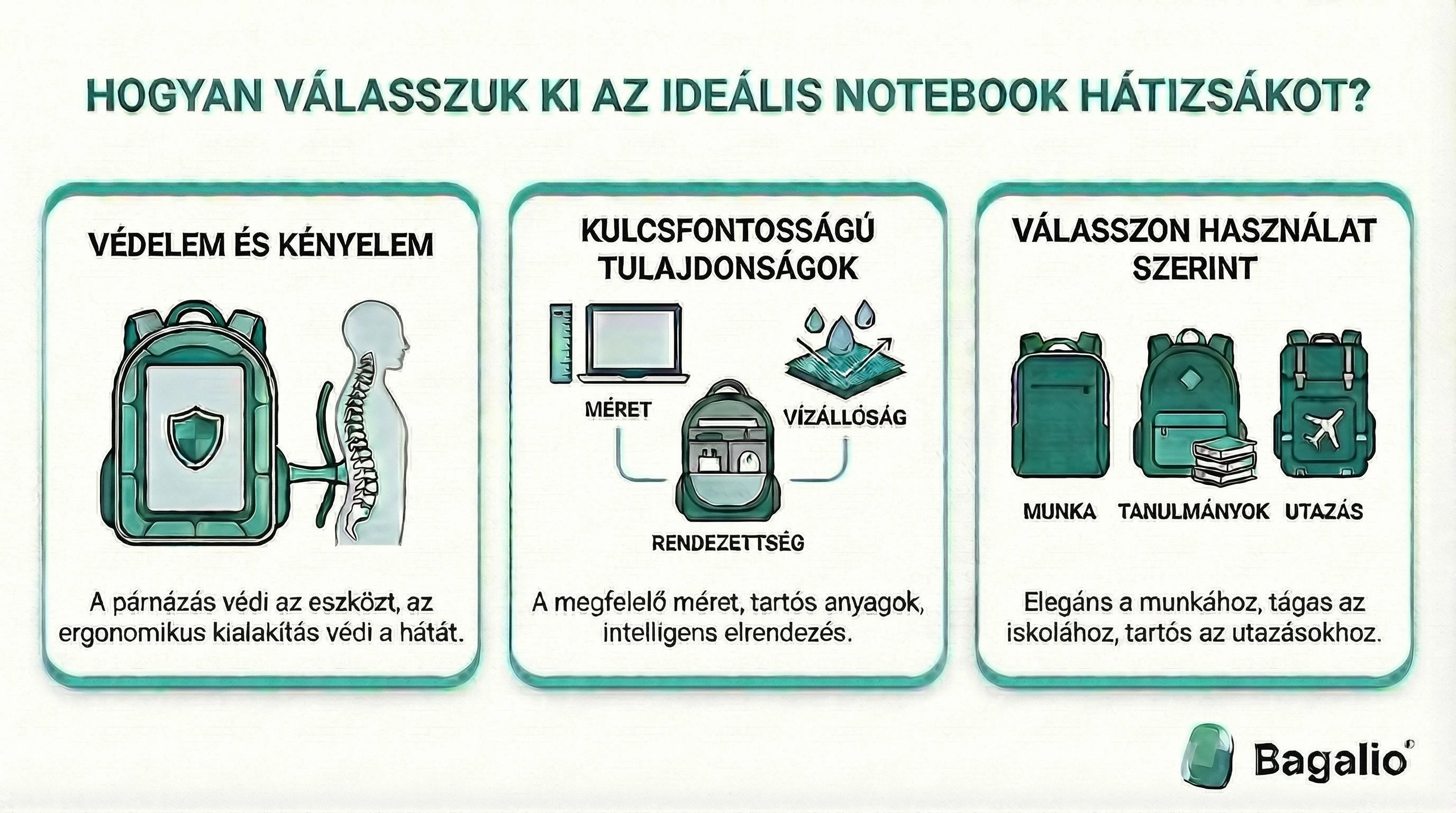 Infografika: Hogyan válasszuk ki az ideális notebook hátizsákot